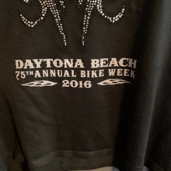 Harley-Davidson Black & Silver Tank Top Daytona Beach Bike Week 2016 Size Small - Picture 5 of 7
